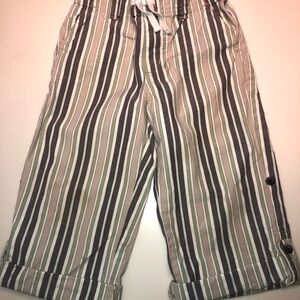 Janie and Jack Striped Kids Casual Pants - Brown, Black, White